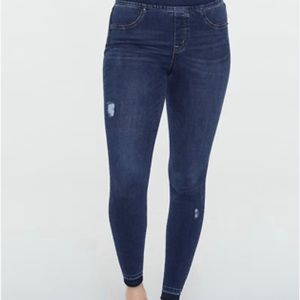 NWT Spanx Skinny Jean Jeggings - Distressed Mid wash
